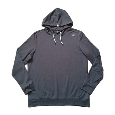 Rhoback Hoodie Mens Medium Gray Pullover Hesi Performance Logo Long Sleeve