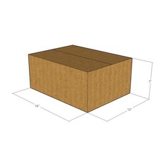 5 16x12x7 Kraft Brown Corrugated Shipping Boxes 32 ECT Single-Wall New