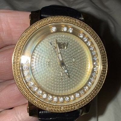 JBW Hendrix Men's Gold Plat Diamond Stainless Steel 50mm  Watch Org.$1390