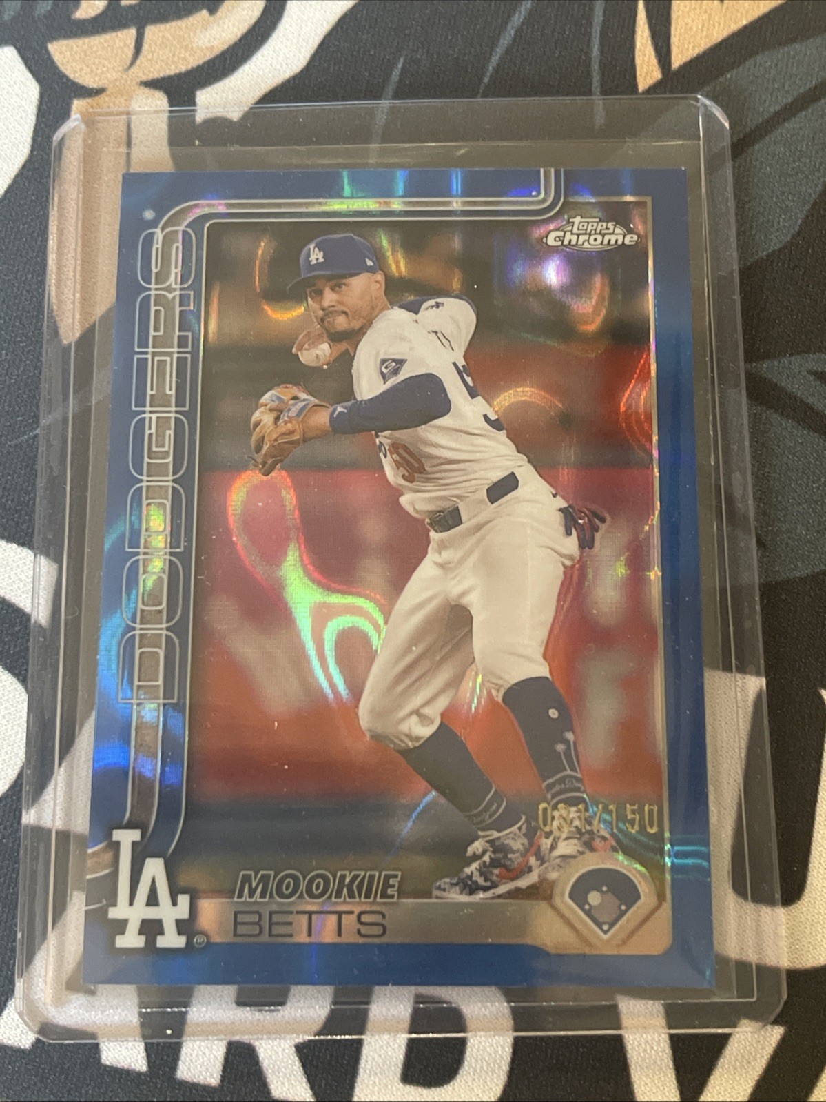 Mookie Betts BLUE RAYWAVE REFRACTOR /150 Color Match - 2025 Topps Chrome #50