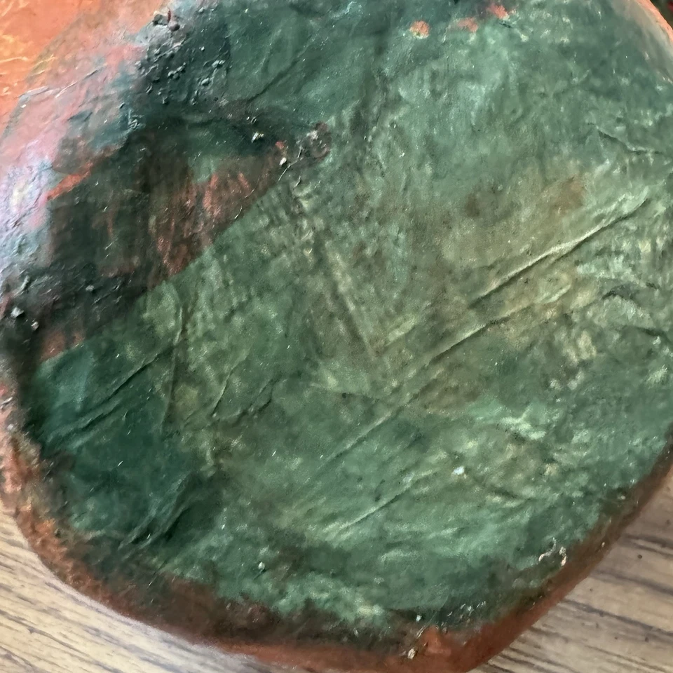 Vintage Halloween Paper Mache Pumpkin Jack O Lantern Candy Folk Art Incredible! - Image 4 of 4