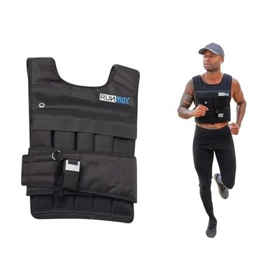 RUNFAST 40LBS PRO WEIGHTED VEST - BLACK - Scratch & Dent