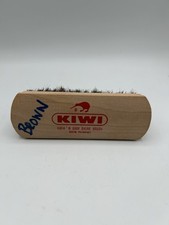 Kiwi Brand Wood Shoeshine Brush 100 Horsehair Vintage
