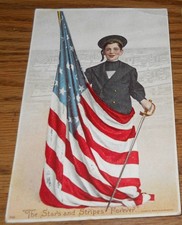 1910 Pre Civil War Camp Stenographer General Welch. Julius Bien Am Flag Boy T4
