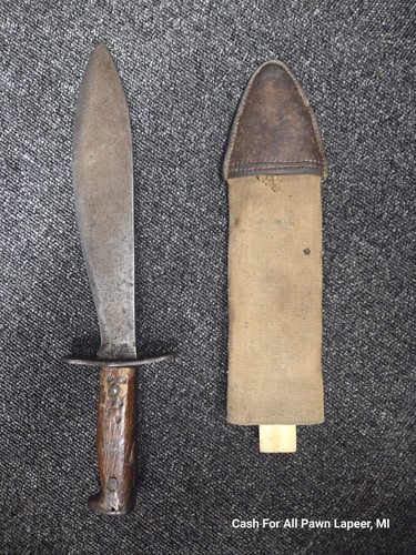 World War I Bolo Fighting Knife US MOD 1917 CT Plumb St Louis 1918 Military WW1