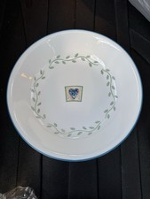 RARE Corelle Corning HEART and VINES Pasta Bowl 8 1/2” Blue Heart Very Good Cond