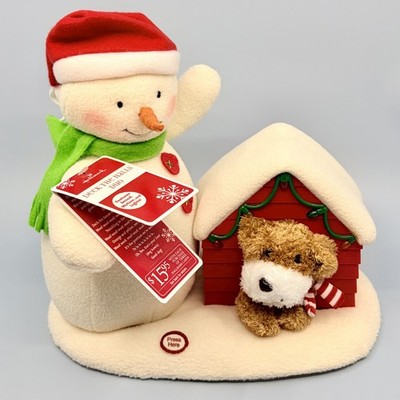 Hallmark 2011 Deck The Halls Duo Singing Snowman & Dog Plush Duo with Tags