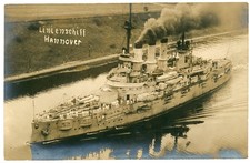 Foto AK  Kiel  Linienschiff  Hannover  NOK  Nord Ostsee Kanal   1920/30er  N 655