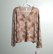 Lambswool Angora Cardigan Sweater size XL, NEW! Beige Fall Cozy Jillian Jones