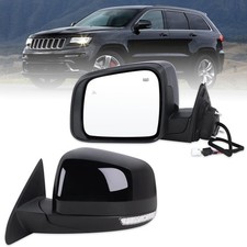 Left Driver Side Mirror Jeep Grand Cherokee 2014-2021 Black