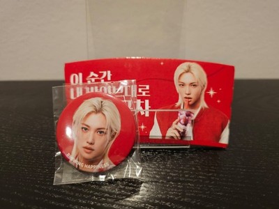 Felix - Stray kids - Official GONG CHA Cup Sleeve & Pin 