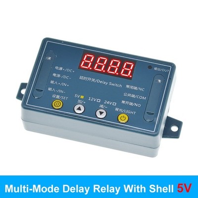 DC 5V 10A Adjustable Time Delay Relay Module LED Digital Timer Switch + Case