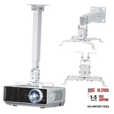 Projector Mount Ceiling/Wall - Universal 3-in-1 Bracket with Medium White
