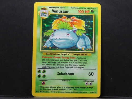 Venusaur 15/102 - Base Set Pokemon Card (Light Played)