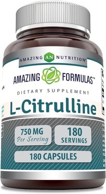 Amazing Formulas L-Citrulline Supplement | 750 Mg Per Serving | 180 Capsules | N