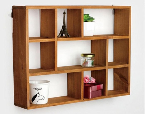 Shadow Box Display Shelf, Wall Mounted Wooden Hanging Display Shelf Floating She