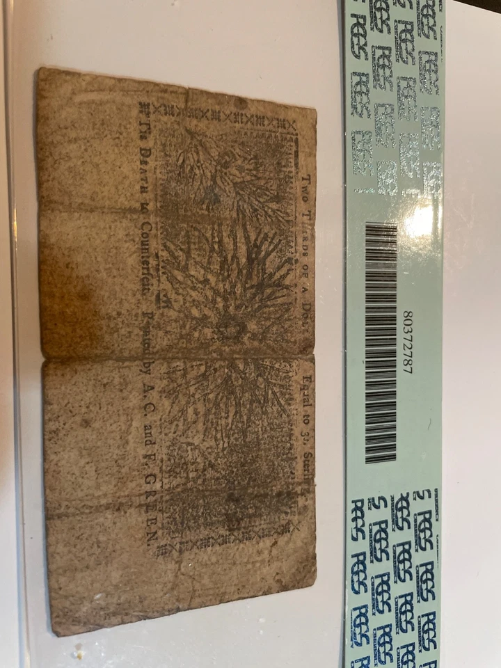 1774 $2/3 dollar Maryland colonial VF 20 - Image 4 of 4