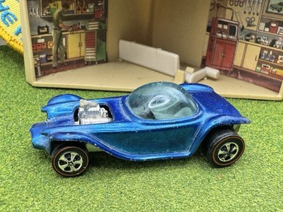 1968 Hot Wheels Redline Beatnik Bandit Blue White Int. Hong Kong