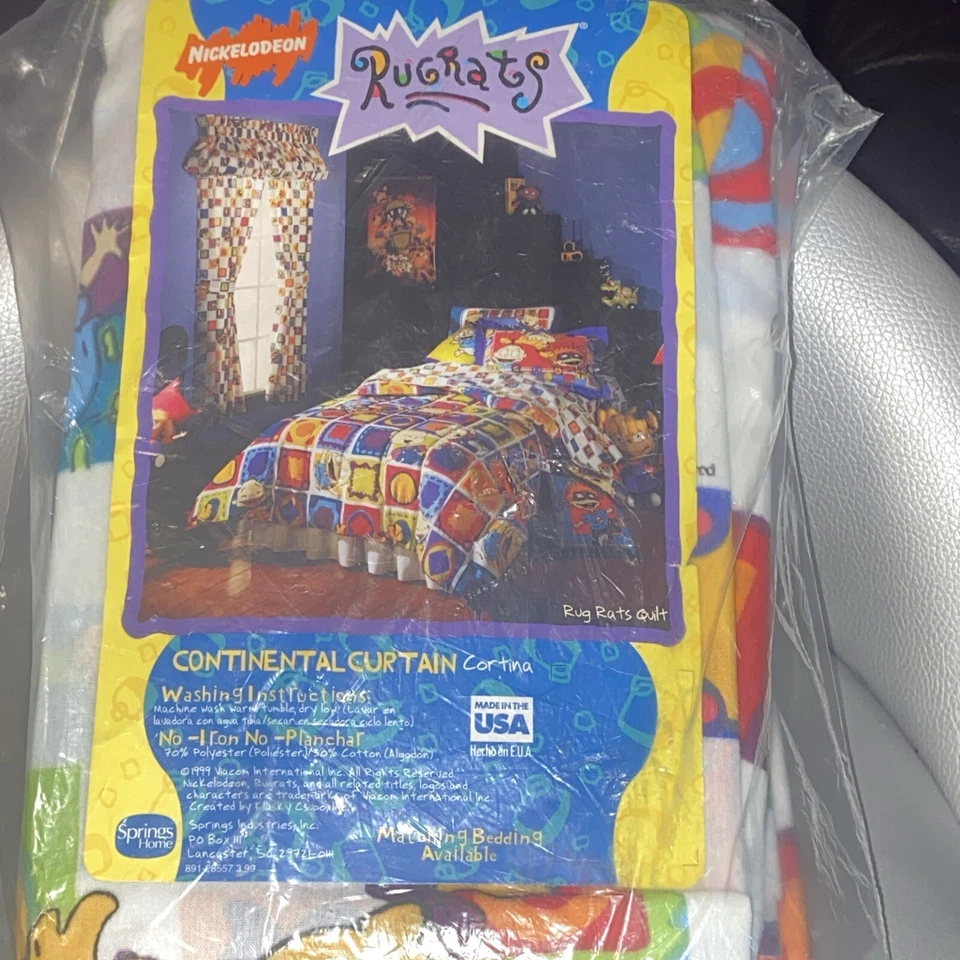 "Cortina Continental Cortina 1999 Nickelodeon Rugrats vintage 80"" X 84"" nueva" Foto 4 de 4