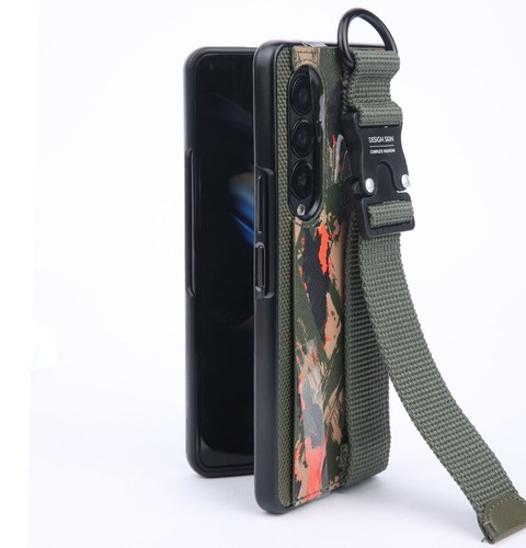 For Samsung Galaxy Z fold 4 Buckle Strap With Card Pocket Case - Picture 9 of 38