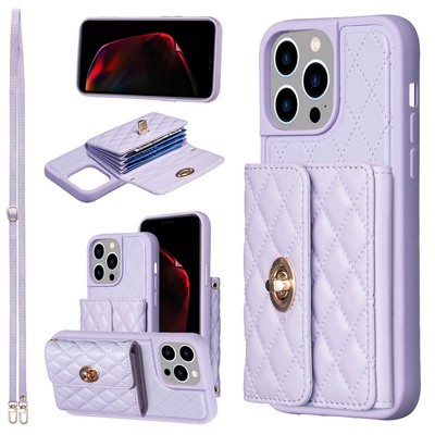 For iphone 15 14 13 12 11 Pro Max XS 7 Leather Accordion Card Pocket Phone Case