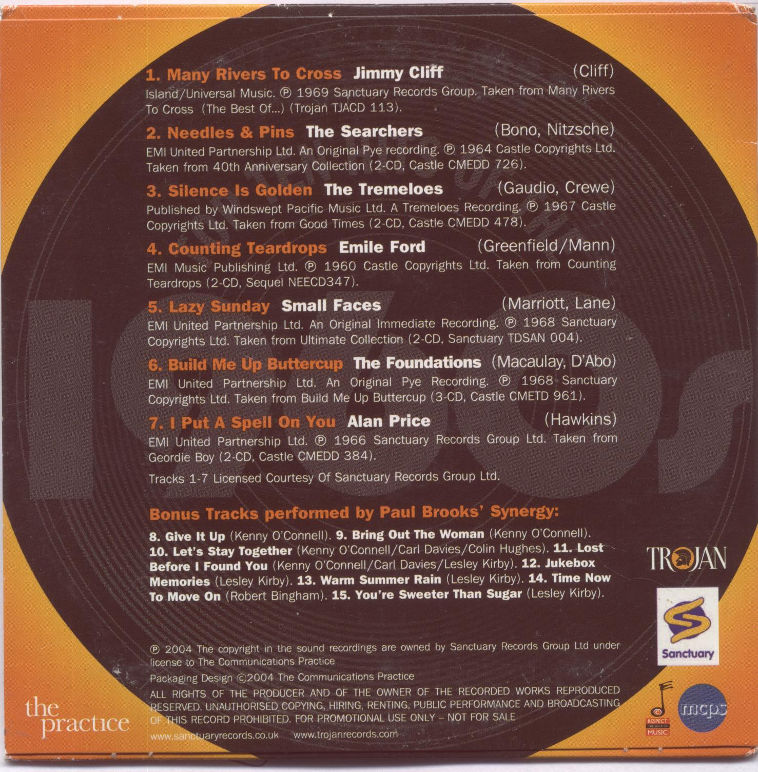 TOP TEN HITS OF THE 1960s & 1970s PROMO 2 CD SET SMALL FACES, ALAN