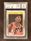 Hakeem Olajuwon signed autographed auto Rockets 1988-89 Fleer card BGS 7.5 BAS 9