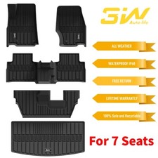 3w Floor Mats Cargo Liner For 7 Seat Jeep Grand Cherokee L 2021-2024 Car Liner