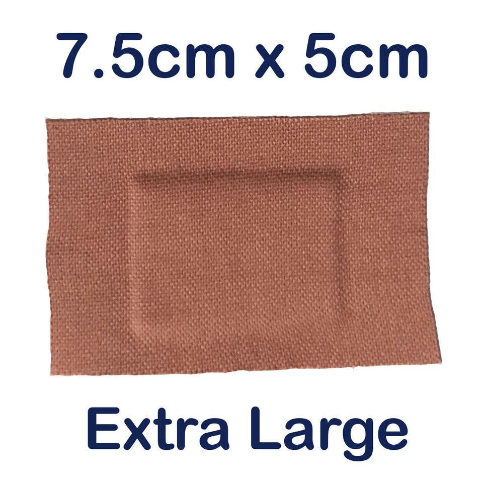 STEROPLAST PREMIUM ULTRA ADHESIVE MEDICAL GRADE CUT PLASTERS X-LARGE 7.5CM X 5CM