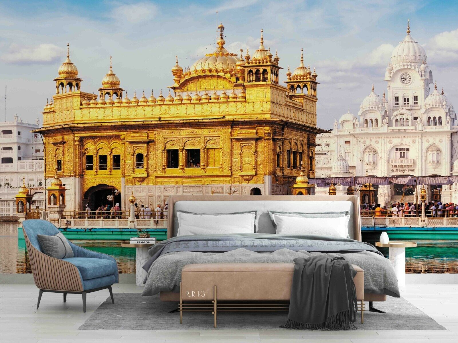 3D India Golden Temple Wall Murals Wallpaper Murals Wall Sticker Wall