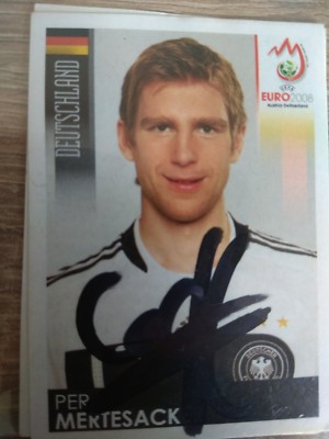 Per Mertesacker Signiert Autogram DFB Deutsche Nationalmannschaft EM 2008 Panini