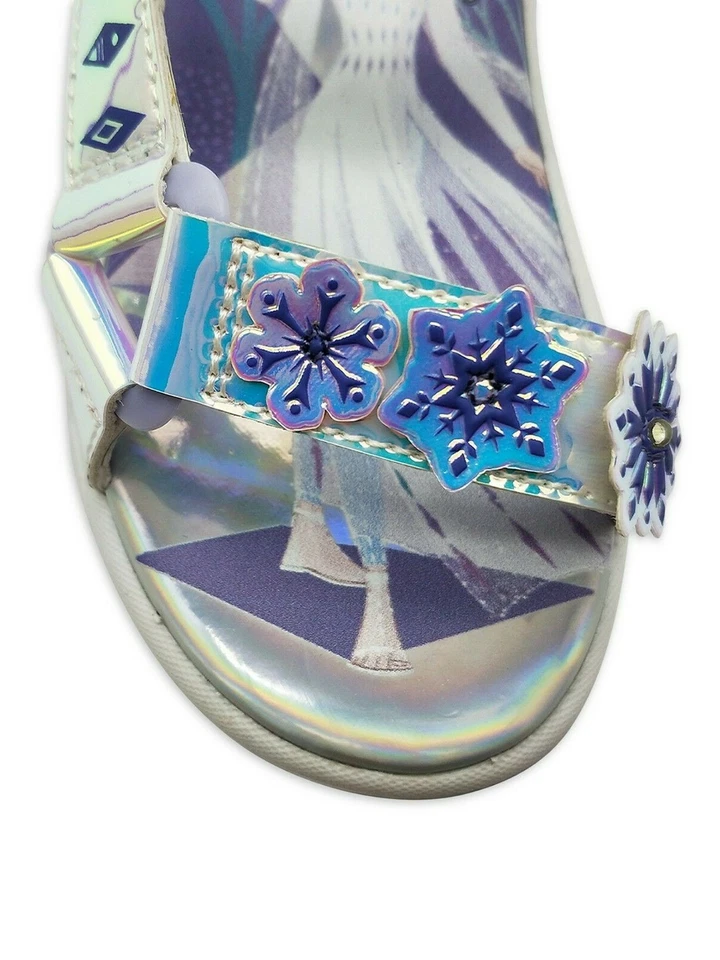 Sandalias Disney Frozen Niño Pequeño Talla 7 11 o 12 Iluminar Elsa Anna Foto 4 de 4