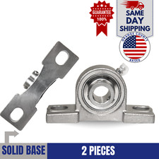 UCP204-12 Stainless Steel Pillow Block Bearing 3/4" Bore 2 Bolt Solid Base 2PCS