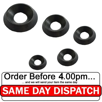 UNIVERSAL HARDWARE Solid Black Finishing Washers Stainless Steel Cup M3 M4 M5 M6 M8