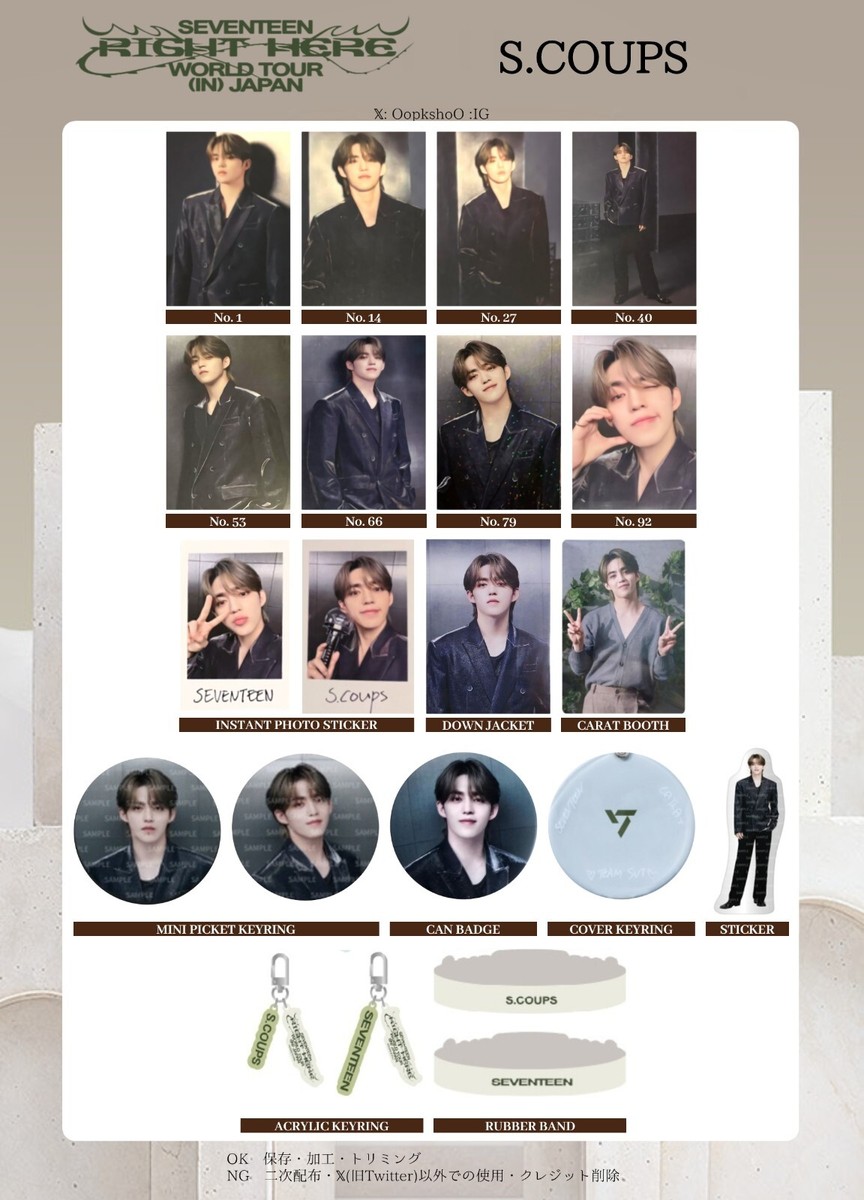 SEVENTEEN RIGHT HERE IN JAPAN WORLD TOUR TRADING CARD SEVENTEEN RIGHT HERE IN JAPAN WORLD TOUR TRADING CARD