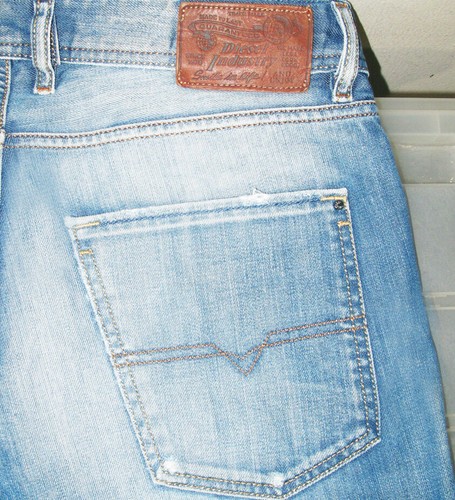 *HOT AUTHENTIC Men DIESEL @ ROMBEE -XT 807K Slim CARROT Blue Denim Jeans 31  x 32 | eBay