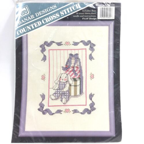 Banar Designs Counted Cross Stitch Kit Bunny Hat Boxes CSM 600 New Sealed - Picture 1 of 6