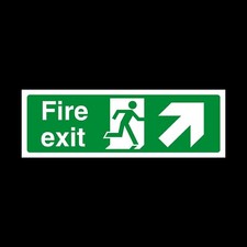 Image of Fire Exit Plastic Sign or Sticker - Emergency Exit, Escape