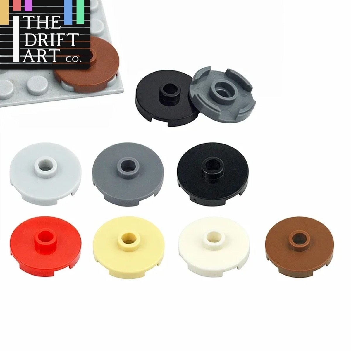 50Pcs MOC Round Plate open 2x2 18674 for LEGO Kits Building Block Brick  Sets