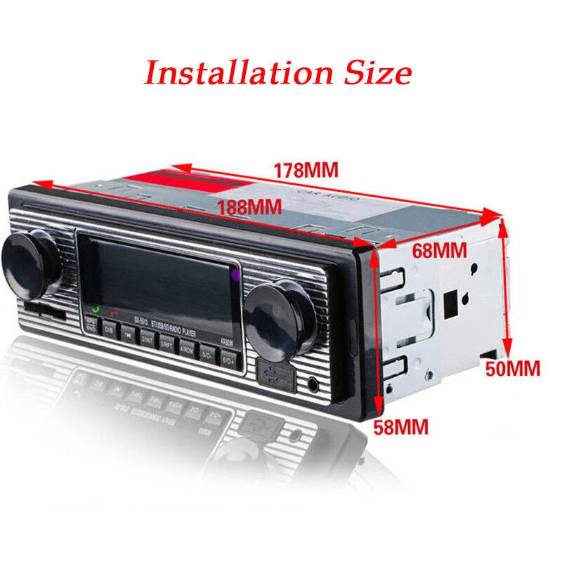 4-Channel Digital Car Bluetooth Audio USB/SD/FM/MP3 Radio Stereo Player US STOCK - Image 4 of 4