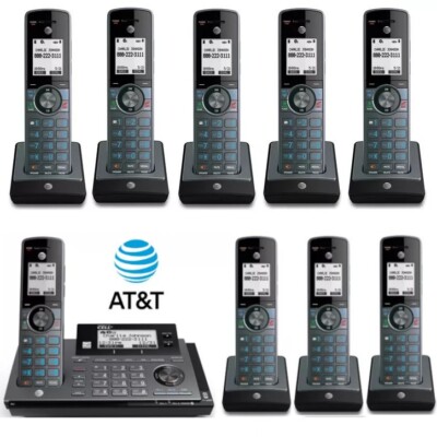AT&T 9 Handset Cordless Bluetooth Smart Home Phone System CLP99587 CLP99007