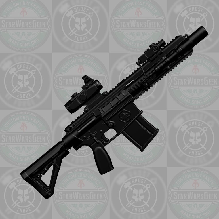 HK-417 rifle custom weapon for Marvel GI Joe 1:12 1:18 & other action ...