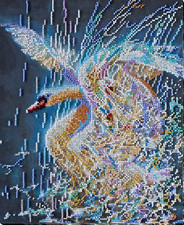 Swan Bead Embroidery Kit DIY Handmade Beading Craft Set Gift