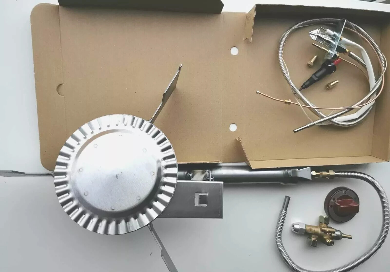 QUEMADOR SHAAN TANDOORI, MONTAJE PILOTO + válvula y perilla GLP o NG REEMPLAZO Todo