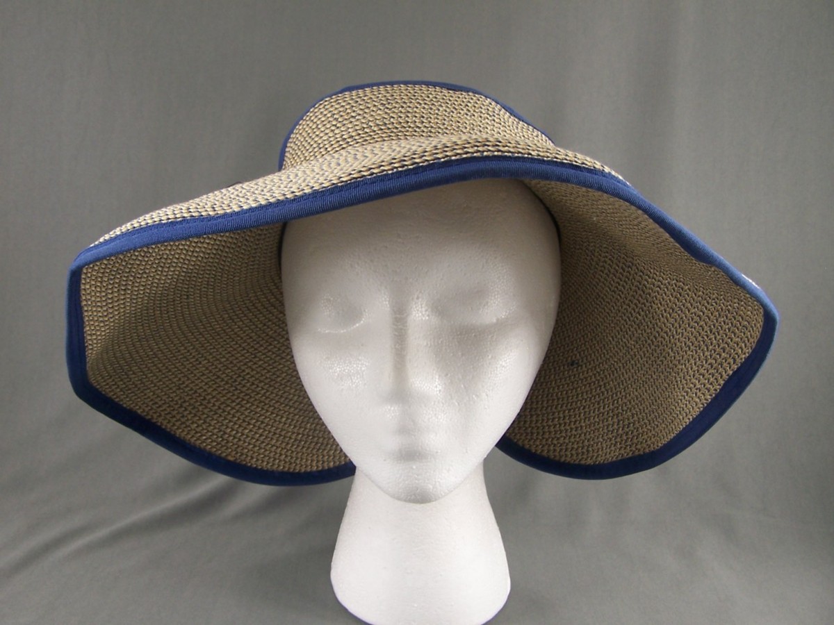 Hats Wide Brim Sun Foldable, Roll Blue ericotry Womens Big Bowknot Straw Hat Beach Cap Wide Floppy  main image 4