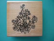 Roses Vine Plant STAMP CABANA Rubber Stamp