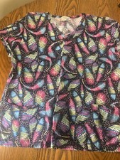 Libby Size Medium Women  s Scrub Top