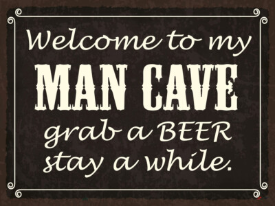 Holzschild 30x40 welcome to my MAN CAVE Wand Deko Cafe Sammler Geschenk