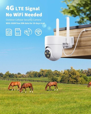 4g Überwachungskamera Solar Batteriebetrieben Outdoor Camping Bauernhof Scheune Wildtiere