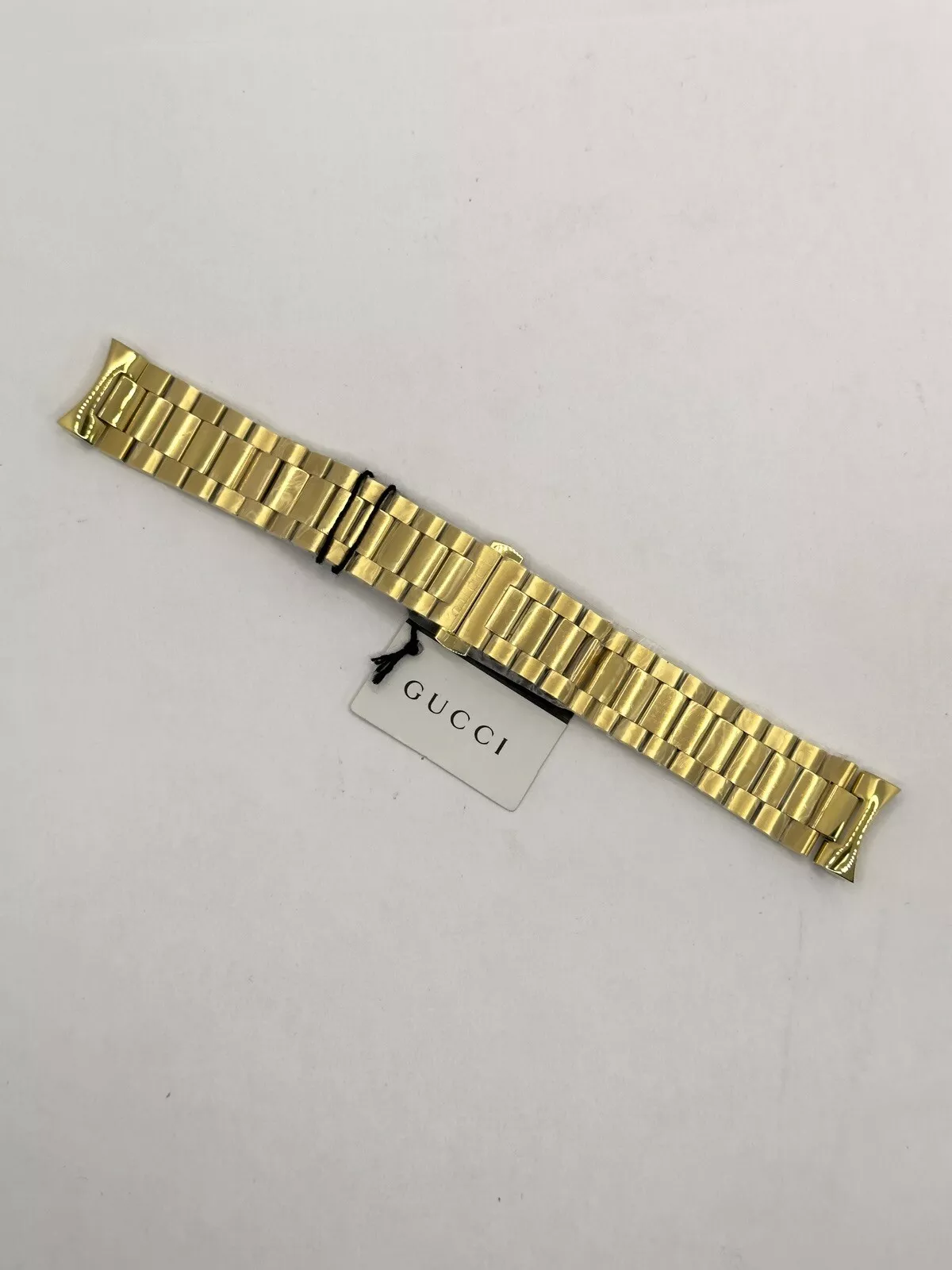 Bracelet pour femme authentique Gucci 20 mm ton or en acier inoxydable pour YA126461